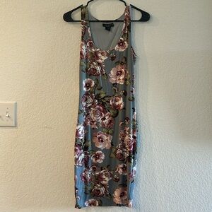 Gray Floral Dress